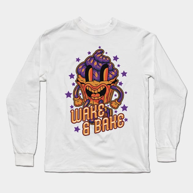 Wake & Bake Long Sleeve T-Shirt by HassibDesign